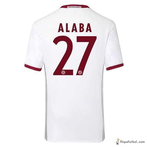 Camiseta Bayern de Múnich Replica Tercera Ropa Alaba 2016/17 Blanco